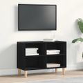 vidaXL TV skrinka 69,5 x 30 x 50 cm Čierny dub Kompozitné drevo