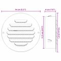 vidaXL Kryty vzduchových ventilátorov 4 ks Strieborná 125 mm