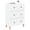 vidaXL Zásuvkový kabinet Biela 66 x 34,5 x 90 cm Kompozitné drevo