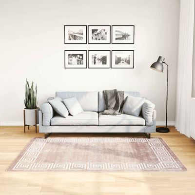 vidaXL Prateľný koberec 120x180 cm béžový