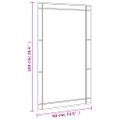 vidaXL Nástenné zrkadlo čierne 60x100 cm obdĺžnikové železné