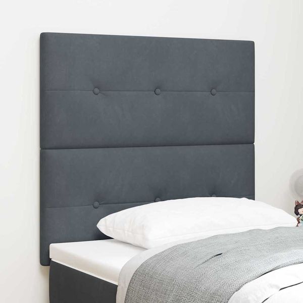 vidaXL Zadné čelo Tmavo šedá 90 cm Zamat