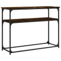 vidaXL Konzolový stolík dymový dub 100x35,5x75 cm kompozitné drevo