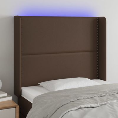 VidaXL Čelo postele hnedé 103x16x118/128 cm umelá koža