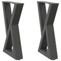 vidaXL Nohy konferenčného stolíka 2 ks antracitové 28x(42-43,3) cm oceľové