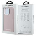 Puzdro Karl Lagerfeld pre iPhone 16 Pro 6,3" KLHMP16LPGMSRPP ružové Tvrdý FW Kovová platňa MagSafe