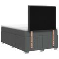 vidaXL Posteľ boxspring s matracom Tmavosivá 120 x 190 cm Látka