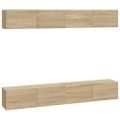 vidaXL Nástenné TV skrinky 4 ks dub sonoma 100x30x30 cm