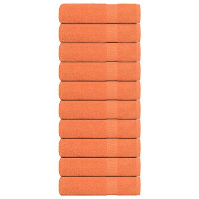 vidaXL Osušky do kúpeľne FROGN 10 ks oranžové 100x150 cm 360 g/m²
