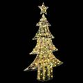 vidaXL Vianočný stromček 160 LED Teplá biela 150 cm PET