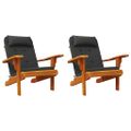 vidaXL Podušky na stoličky Adirondack 2 ks čierne oxfordská látka