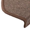 vidaXL Schodové rohože 10 ks 65x24x4 cm kávovo hnedé polkruhové veľké