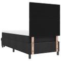 vidaXL Posteľ s pružinovým rámom Čierna 90 x 200 cm látka