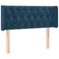 vidaXL Čelo postele so záhybmi tmavomodrá 103x16x78/88 cm zamat