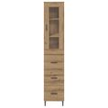 vidaXL Highboard Remeselný dub 34,5 x 34 x 180 cm Kompozitné drevo