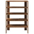vidaXL Regál na topánky staré drevo 61x32x87,5 cm spracované drevo