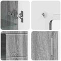 vidaXL Servírovacia skriňa FLORIN 55,5 x 29 x 100 cm Sivý Sonoma