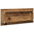 vidaXL Kúpeľňové zrkadlo s LED staré drevo 100x8,5x37 cm