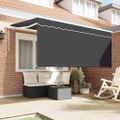 vidaXL Sklopná markíza Antracit 300 x 200 cm látka