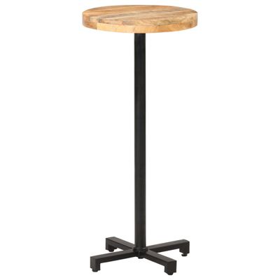 vidaXL Barový stôl okrúhly Ø50x110 cm surové mangovníkové drevo