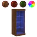 vidaXL Komoda s LED svetlami hnedý dub 41x37x100 cm