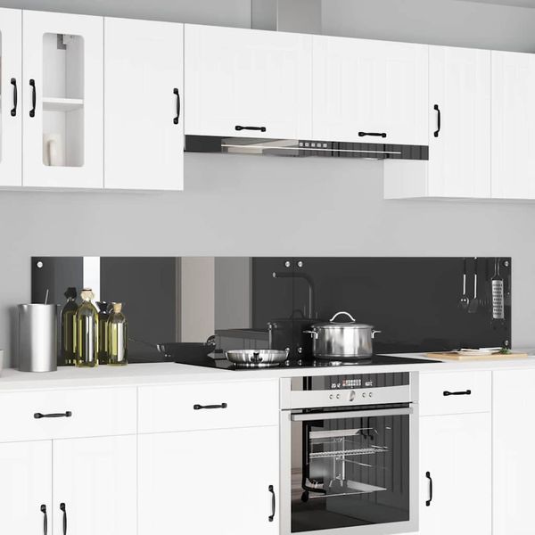 vidaXL Kuchynský obklad 2 pcs Tmavo šedá 110 x 40 cm tvrdené sklo