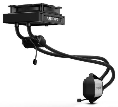 OPRAVENÉ - Be quiet! Pure Loop 2 vodný chladič CPU ARGB 120mm / 1x120mm / Intel 1700 / 1200 / 1150 / 1151 / 1155 / AMD Vodný chladič, pre CPU, pre Intel i AMD, 1× 120mm ventilátor, ARGB, socket 115x, 1200, 1700, AM4, AM5, čierny - OPRAVENÉ