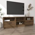 vidaXL TV skrinka hnedý dub 150x33,5x45 cm spracované drevo