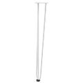vidaXL vlásenkové nohy pre konzolové stolíky 4 ks, biele 72 cm, masívna oceľ