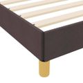 vidaXL Posteľ s pružinovým rámom Tmavohnedá 80 x 200 cm látka