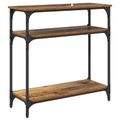 vidaXL Konzolový stôl Staré drevo 75 x 29 x 75 cm Kompozitné drevo