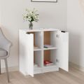 vidaXL Komody 2 ks biele 30x30x70 cm spracované drevo