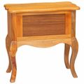 vidaXL Bočný stôl Prírodná 60,5 x 30 x 61 cm Masívne mahagónové drevo