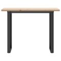 vidaXL Jedálenský stolík v tvare O 100x50x75,5 cm borovica a oceľ