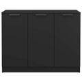 vidaXL Komoda čierna 90,5x30x70 cm spracované drevo