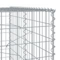 vidaXL Gabiónový kôš s krytom 500x100x200 cm pozinkované železo