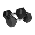 Pogumované liatinové činky HEX REBEL ACTIVE RBA-2325-07.5  2x7,5 kg