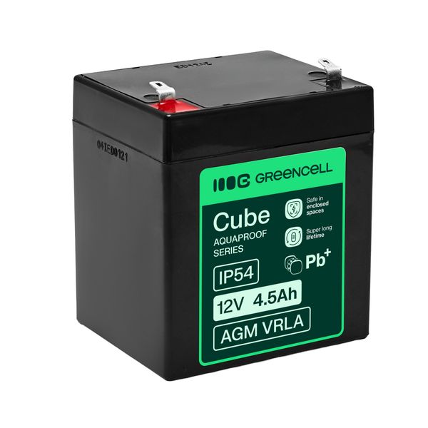 AGM12V4-5AH-H Green Cell AGM VRLA 12V 4,5Ah bezúdržbová batéria pre pokladne, hračky a kamery (90×70