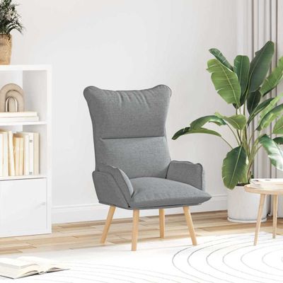 vidaXL kreslo Svetlosivá 69 x 74 x 93 cm Tkanina a preglejka