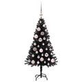 vidaXL Vianočný stromček Čierna 120 cm PVC