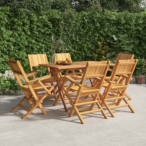 vidaXL Skladacie záhradné stoličky 6 ks 55x61x90 cm tíkový masív