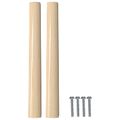 vidaXL Rovná rukoväť 587 ks Prírodná farba dreva 130 x 25 x 30 mm