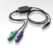 ATEN USB konvertor na 2xPS/2, kl.+myš, káblový