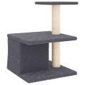 vidaXL Škrabadlo pre mačky so sisalovými stĺpikmi tmavosivé 48 cm
