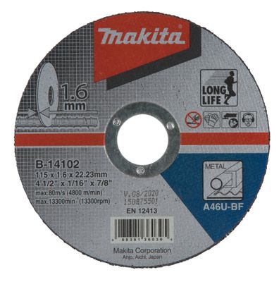 Makita řezný kotouč 115x1,6x22 ocel