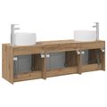 vidaXL Set kabinetov do kúpeľne 3 ks Dub artisan 49,5 x 44,5 x 66 cm