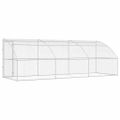 vidaXL Psí kennel 3 ks Strieborná 6 x 2 x 2 m Pozinkovaná oceľ