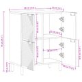 vidaXL Servírovacia skriňa Hnedá 60 x 33,5 x 75 cm Masívne mango drevo