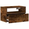 vidaXL Nástenný nočný stolík dymový dub 45x26x28,5 cm