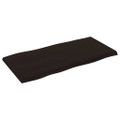 vidaXL Stolová doska tmavohnedá 100x50x(2-4)cm ošetrený masív hrany
